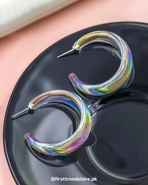 Acrylic Hoops - Earrings